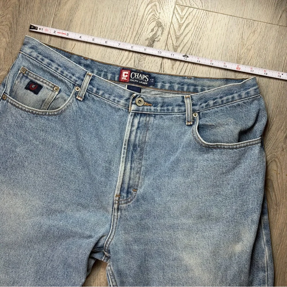 Vintage 90’s Chaps Ralph Lauren Jeans Mens 38x32 Relaxed Straight Denim Y2K Blue - Picture 12 of 13
